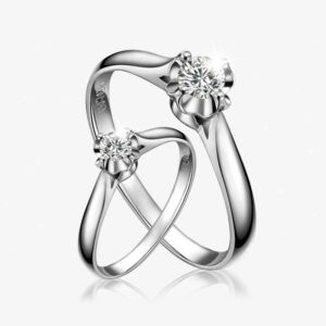 Couple Silver Ring Diamond