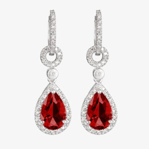 Red Diamond Earrings