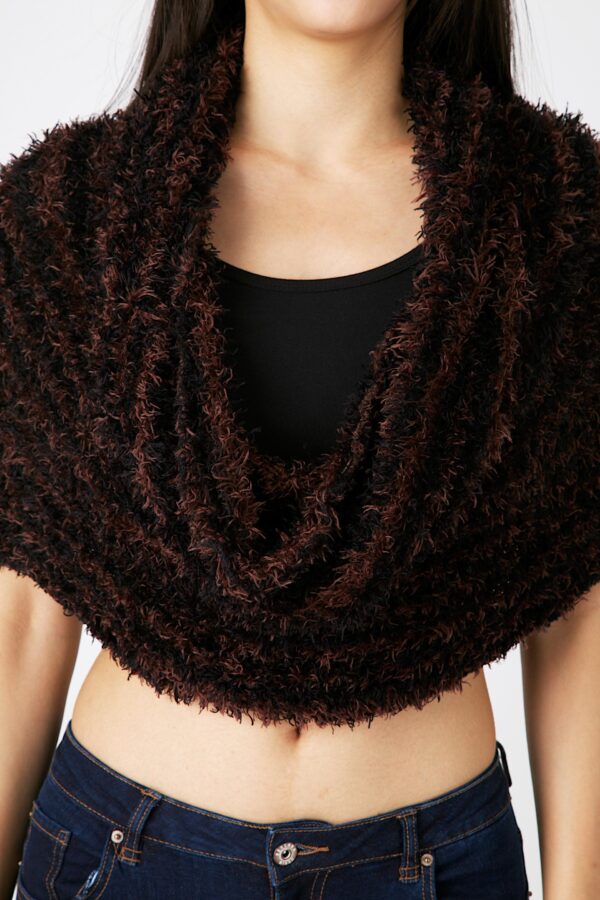 Magic Scarf ผ้าพันคอมหัศจรรย์ รุ่นสีสลับทูโทน - สีดำ&กาแฟ - Image 3