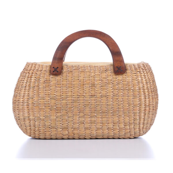 AllMerry Vintage Bag กระเป๋าสานประดับลูกไม้วินเทจ สีน้ำตาล - Image 5