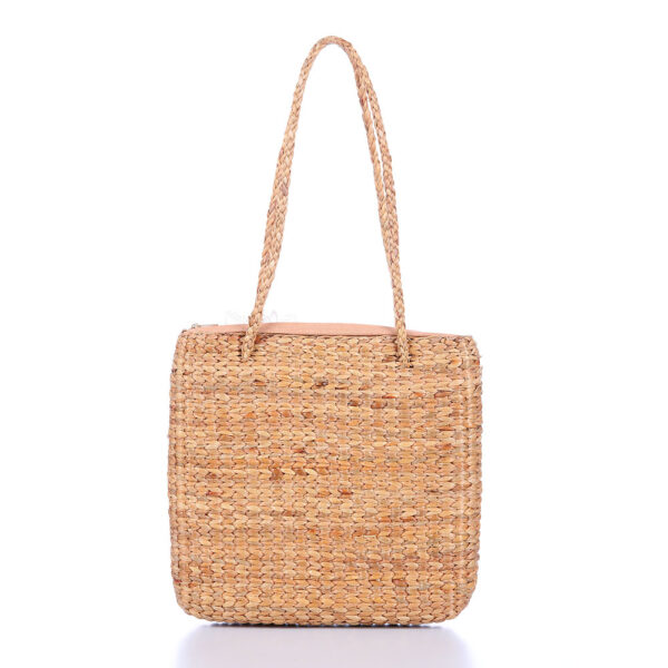 AllMerry Vintage Bag กระเป๋าสานประดับลูกไม้วินเทจ สีน้ำตาล - Image 5