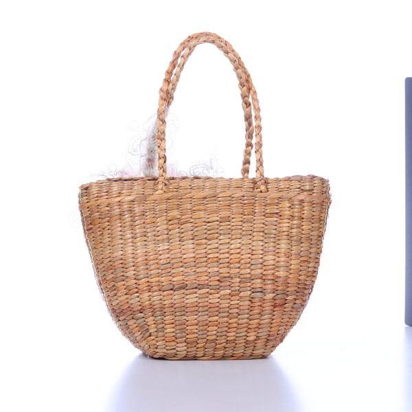 AllMerry Vintage Bag กระเป๋าสานประดับลูกไม้วินเทจ สีน้ำตาล - Image 5