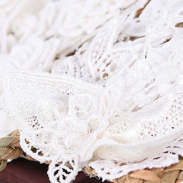 AllMerry Vintage Bag กระเป๋าสานประดับลูกไม้วินเทจ สีน้ำตาล - Image 8