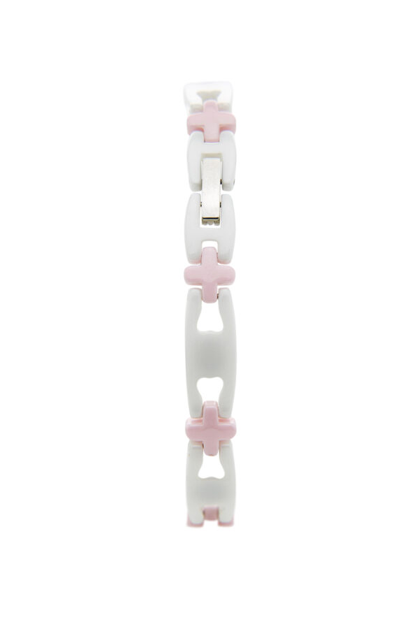 Healing Magnetic Ceramic Bracelet - H&Plus - White&Pink