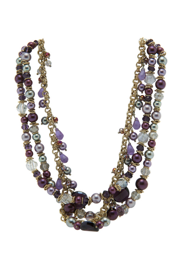 AllMerry Fashion Necklace สร้อยคอไข่มุก + คริสตัลเล่นระดับ3เส้น