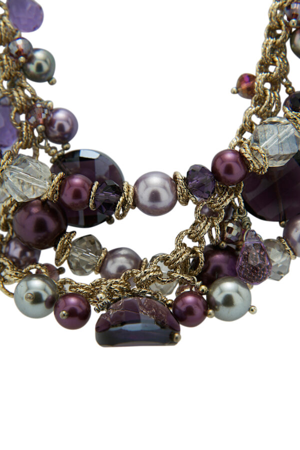 AllMerry Fashion Necklace สร้อยคอไข่มุก + คริสตัลเล่นระดับ3เส้น - Image 2