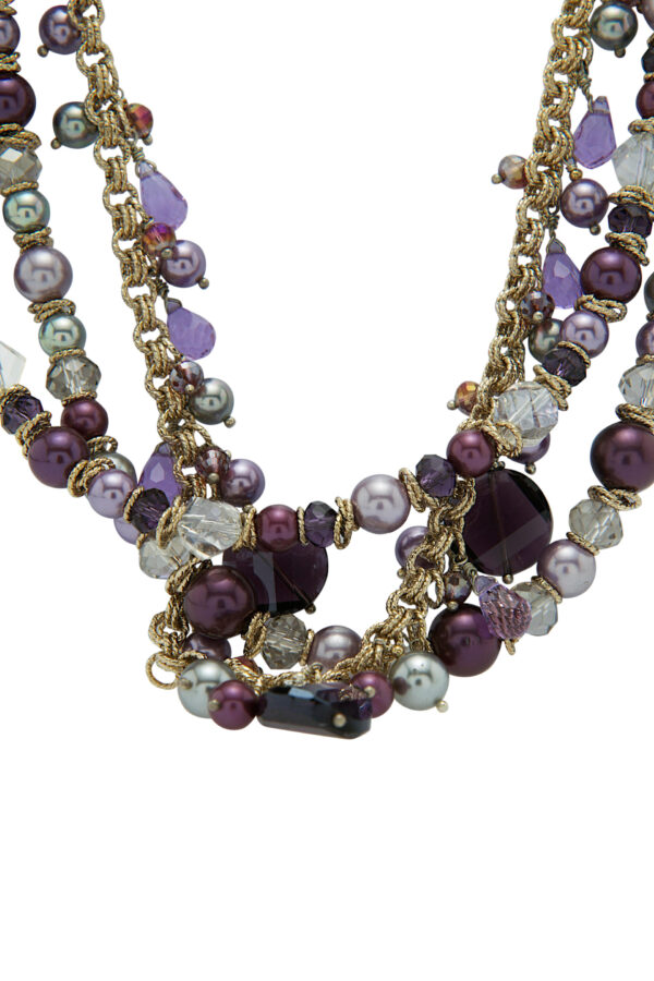 AllMerry Fashion Necklace สร้อยคอไข่มุก + คริสตัลเล่นระดับ3เส้น - Image 3