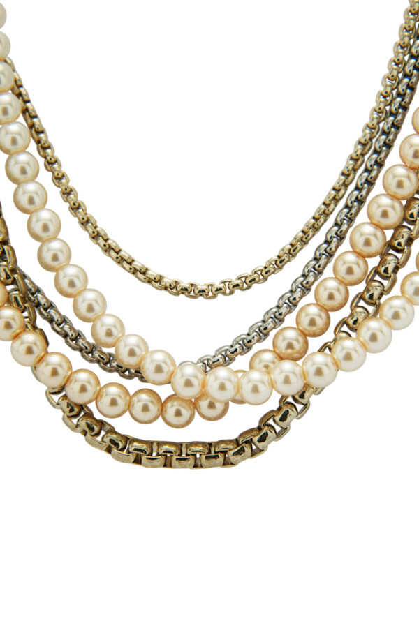 AllMerry Fashion Necklace สร้อยคอไข่มุก + สร้อยสองกษัตริย์ - Image 2