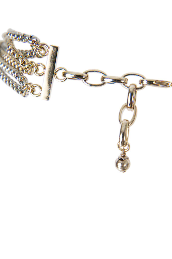 AllMerry Necklace สร้อยคอมาลัยไข่มุกแก้วขาวร้อยสลับโซ่RoundBox - Image 3
