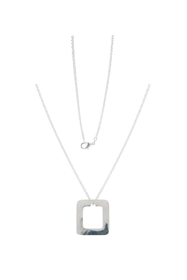 AllMerry Silver Pendant จี้เงินแท้รูปสี่เหลี่ยมจตุรัส พร้อมสร้อยเงินแท้ - Image 2