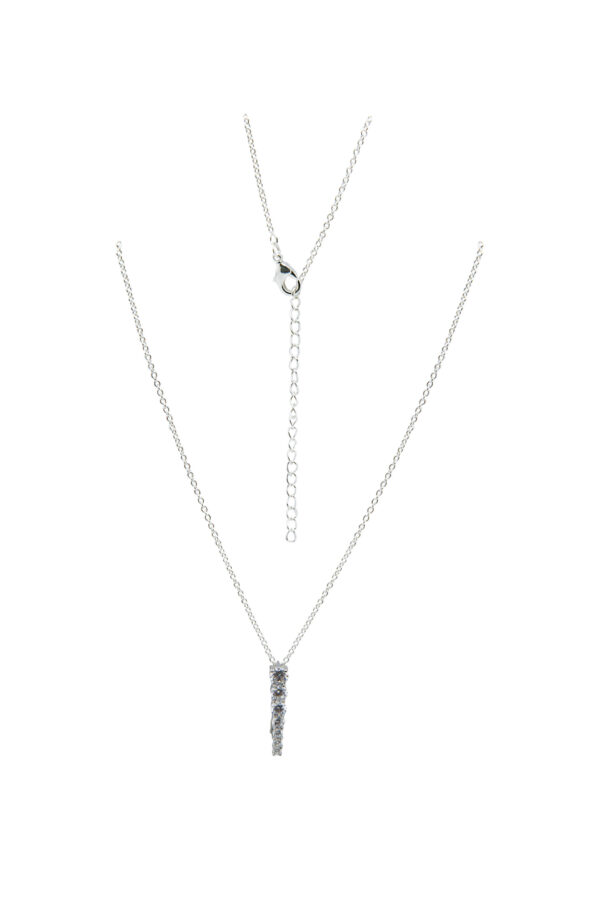 AllMerry Silver Pendant จี้เงินแท้ฝังCZเรียง7เม็ด พร้อมสร้อยเงินแท้ - Image 2