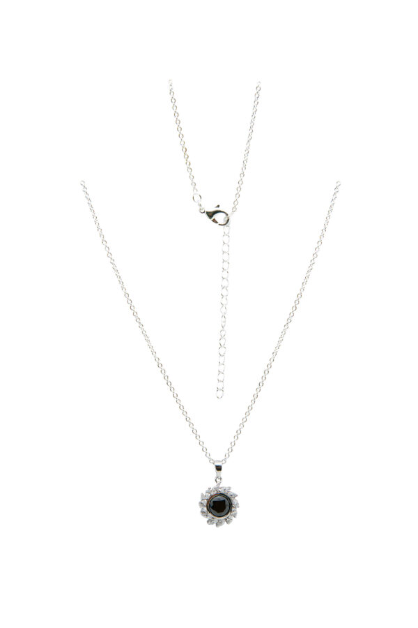 AllMerry Silver Pendant จี้เงินแท้รูปพระอาทิตย์ฝังCZสีล้อมด้วยสีขาว พร้อมสร้อยเงินแท้ - Image 2