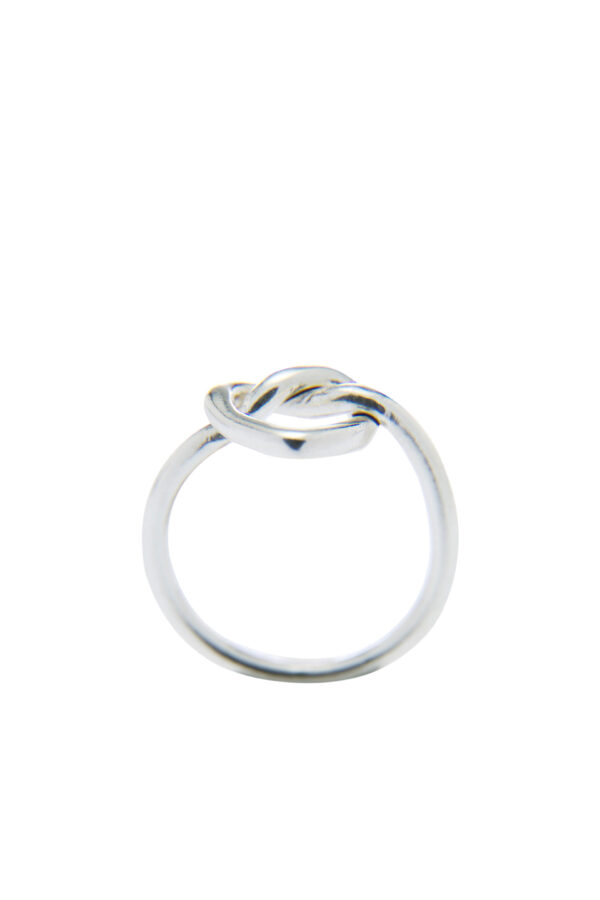 AllMerry Silver Jewelry แหวนเงินเกลี้ยงท้องปลิง หน้าแหวนเงื่อนเชือก - Image 2
