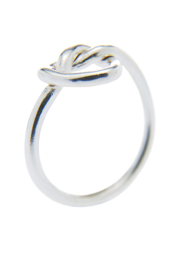AllMerry Silver Jewelry แหวนเงินเกลี้ยงท้องปลิง หน้าแหวนเงื่อนเชือก