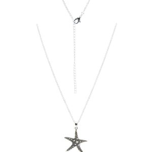 AllMerry Silver Pendant & Brooch เซ็ตเงินแท้ลงดำรูปปลาดาว