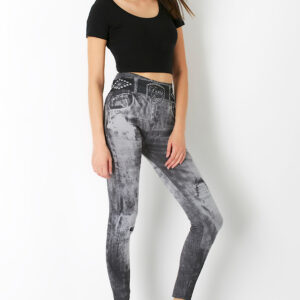 AllMerry Fashion Leggings กางเกงเลกกิ้งแฟชั่น 69-สีเทา
