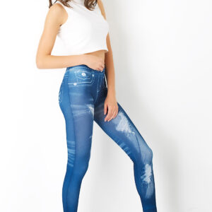 AllMerry Fashion Leggings กางเกงเลกกิ้งแฟชั่น 15 - สีฟ้า