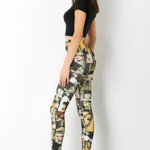AllMerry Fashion Leggings กางเกงเลกกิ้งแฟชั่น 27-สีดำ-เหลือง-แดง
