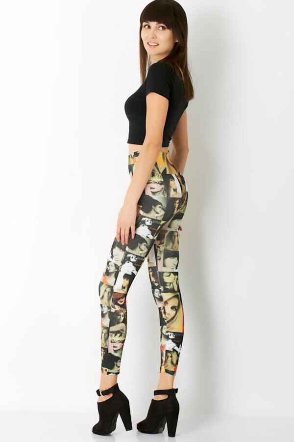 AllMerry Fashion Leggings กางเกงเลกกิ้งแฟชั่น 27-สีดำ-เหลือง-แดง