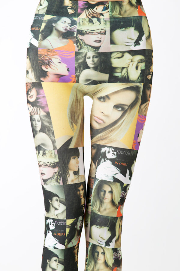 AllMerry Fashion Leggings กางเกงเลกกิ้งแฟชั่น 27-สีดำ-เหลือง-แดง - Image 2