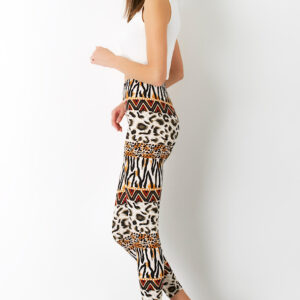 AllMerry Fashion Leggings กางเกงเลกกิ้งแฟชั่นขายาวลายเสือโคร่งผสมเสือดาว