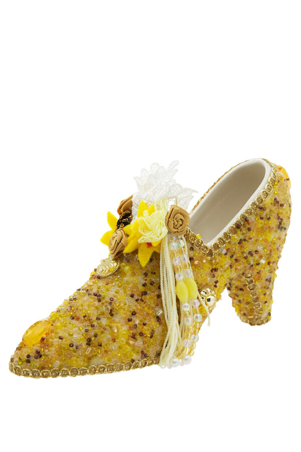 Mobile Phone Holder - Princess Shoe -  Yellow