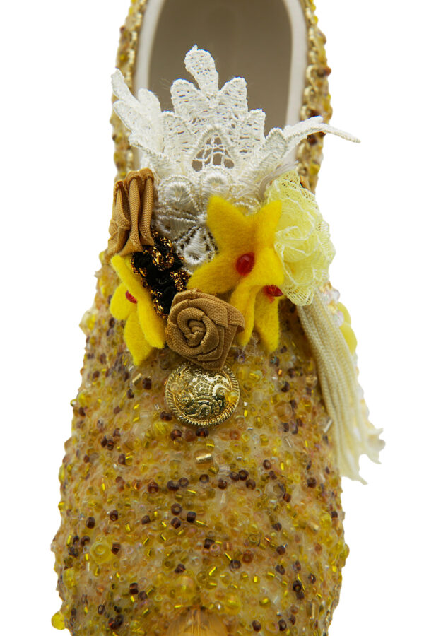 Mobile Phone Holder - Princess Shoe -  Yellow - Image 2
