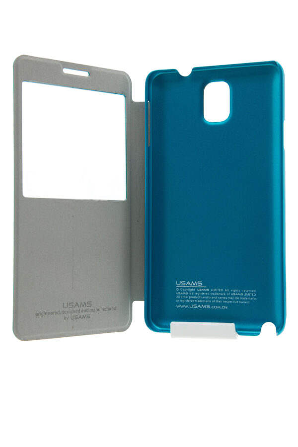 AllMerry SamSung Note4 Cover Classic Plain Turquoise - Image 3