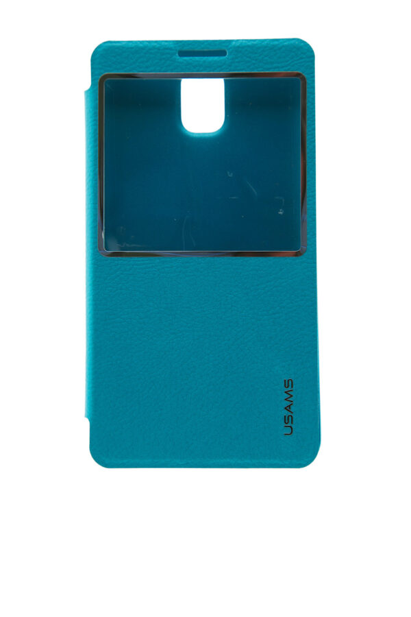 AllMerry SamSung Note4 Cover Classic Plain Turquoise