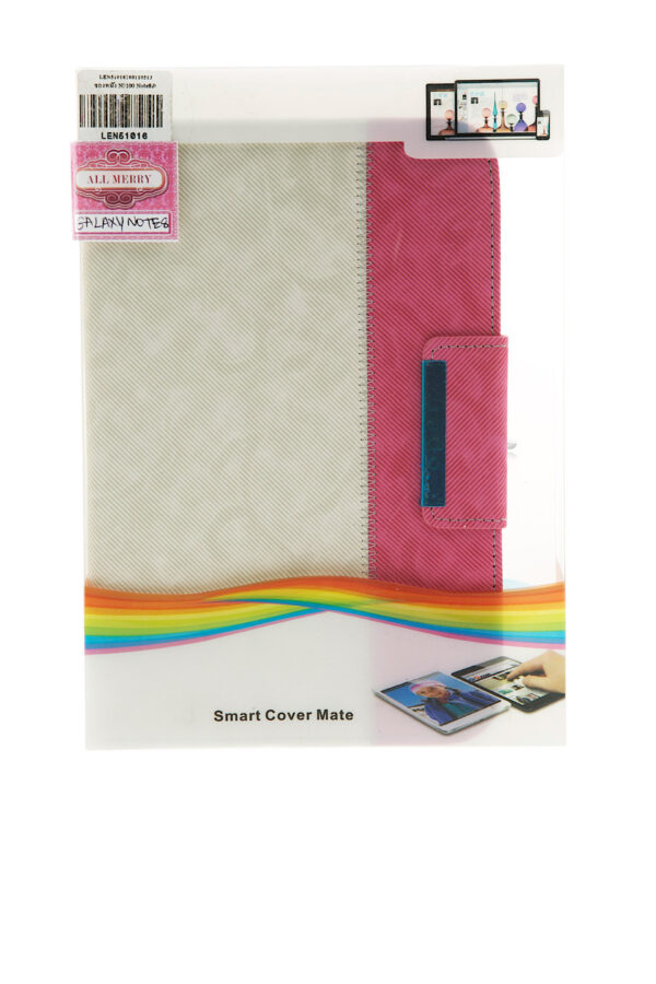AllMerry SamSung Note8 Cover - Classic Plain - OffWhite&HotPink - Image 4
