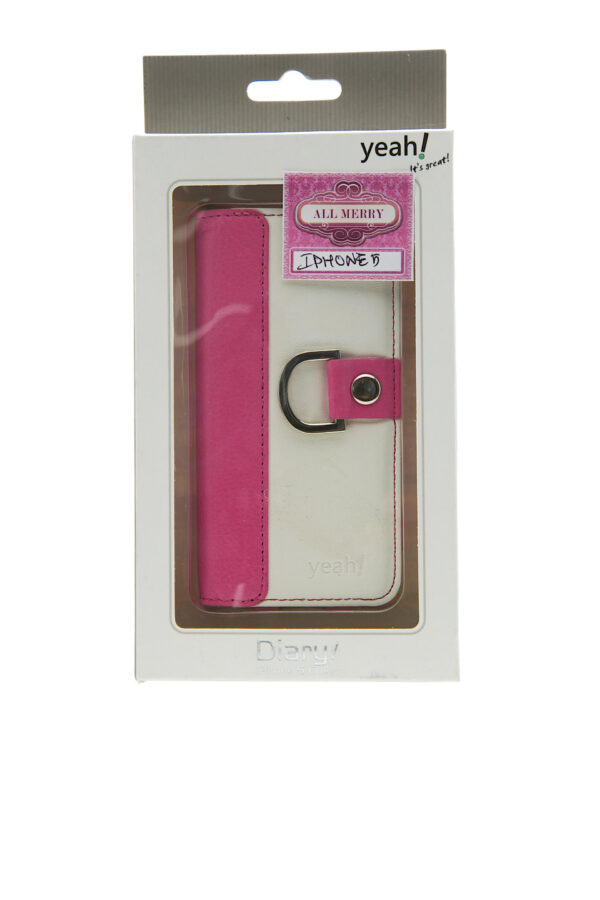 iPhone5 Cover - Classic Plain - White&HotPink - Image 4