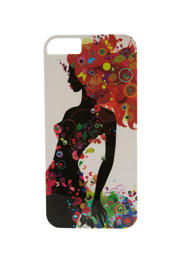 iPhone5 Case - VintageLady01 with Rhinestones