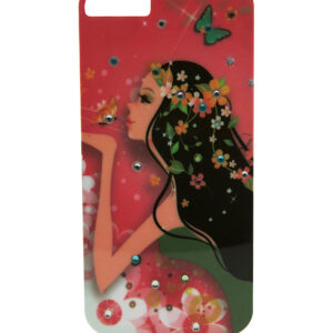 iPhone5 Case VintageLady11 with Rhinestones