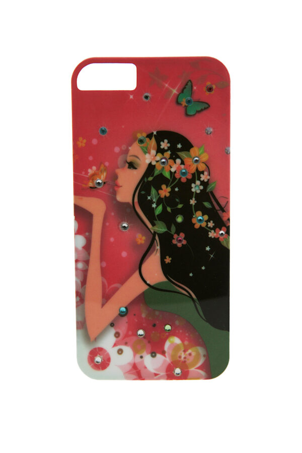 iPhone5 Case VintageLady11 with Rhinestones