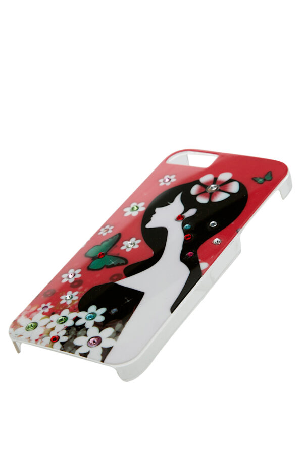 iPhone5 Case VintageLady15 with Rhinestones - Image 3