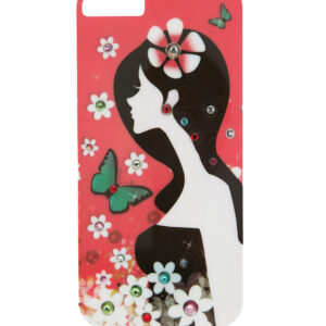 iPhone5 Case VintageLady15 with Rhinestones