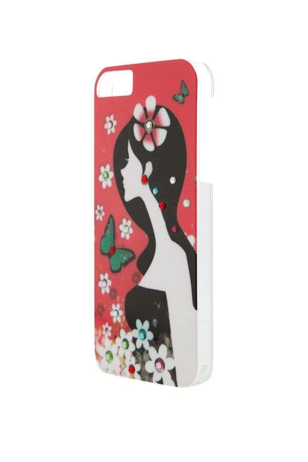 iPhone5 Case VintageLady15 with Rhinestones - Image 2