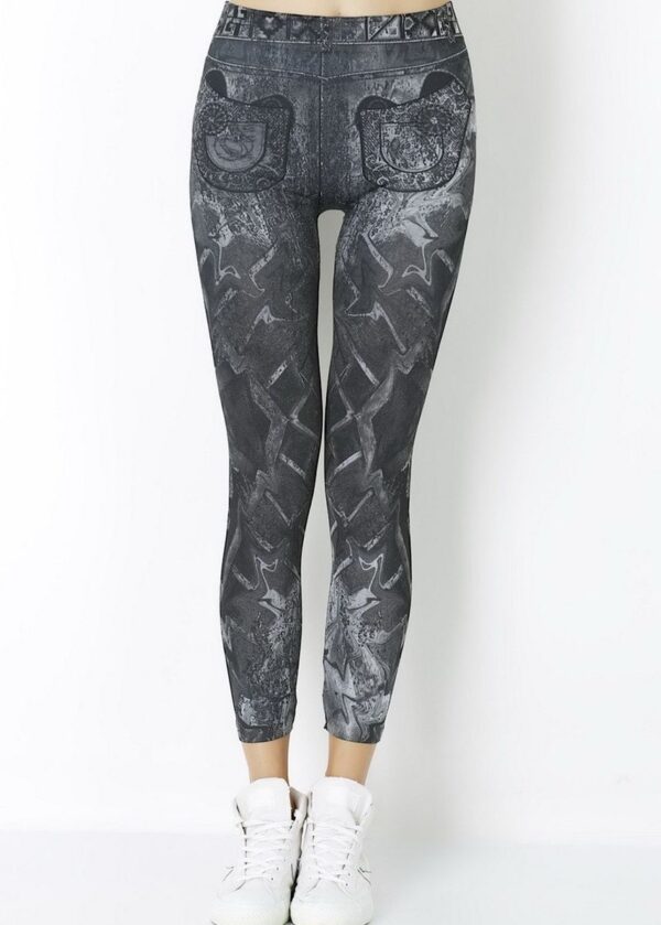 AllMerry Fashion Leggings กางเกงเลกกิ้งแฟชั่น 47 - สีเทา