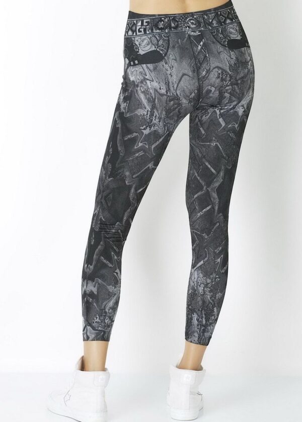 AllMerry Fashion Leggings กางเกงเลกกิ้งแฟชั่น 47 - สีเทา - Image 2