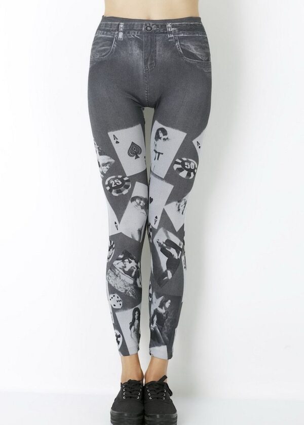 AllMerry Fashion Leggings กางเกงเลกกิ้งแฟชั่น 48 สีเทา