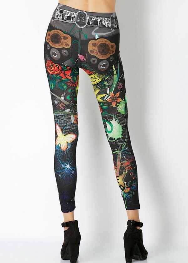 AllMerry Fashion Leggings กางเกงเลกกิ้งแฟชั่น 68 สีดำ - Image 2