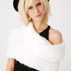Magic Scarf ผ้าพันคอมหัศจรรย์ รุ่นประกายเพชร - สีขาว