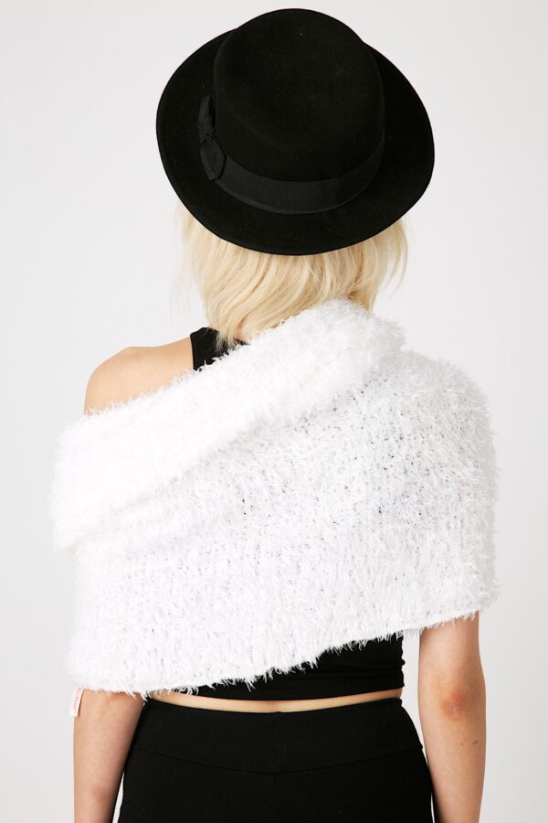Magic Scarf ผ้าพันคอมหัศจรรย์ รุ่นประกายเพชร - สีขาว - Image 4