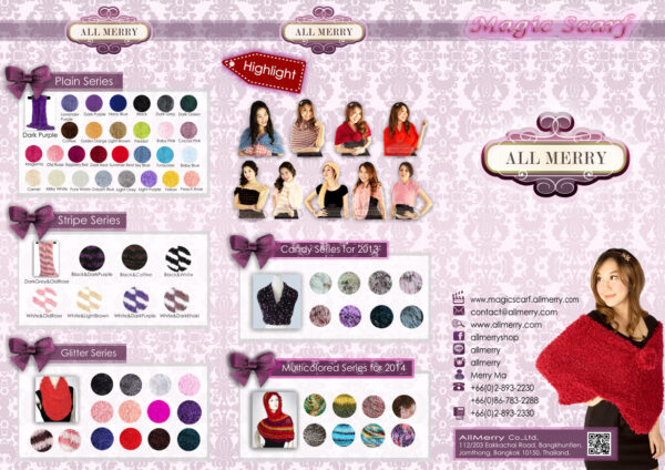Magic Scarf ผ้าพันคอมหัศจรรย์ รุ่นแคนดี้ - สีชมพู - Image 14